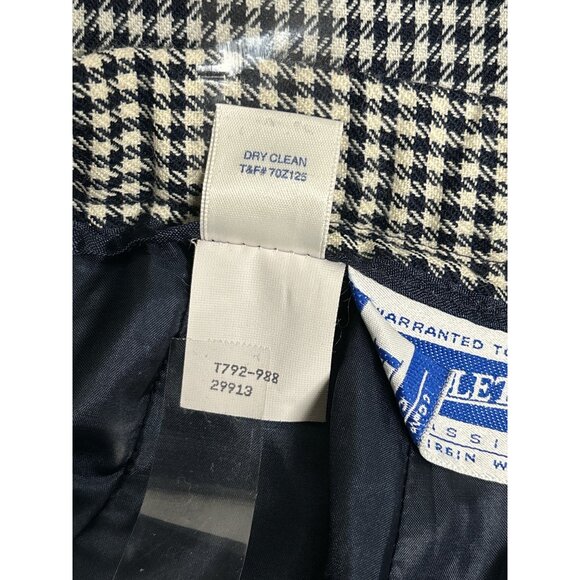 Pendleton Womens Classic Wool Houndstooth Trousers Size 8 Black & White - Picture 5 of 10